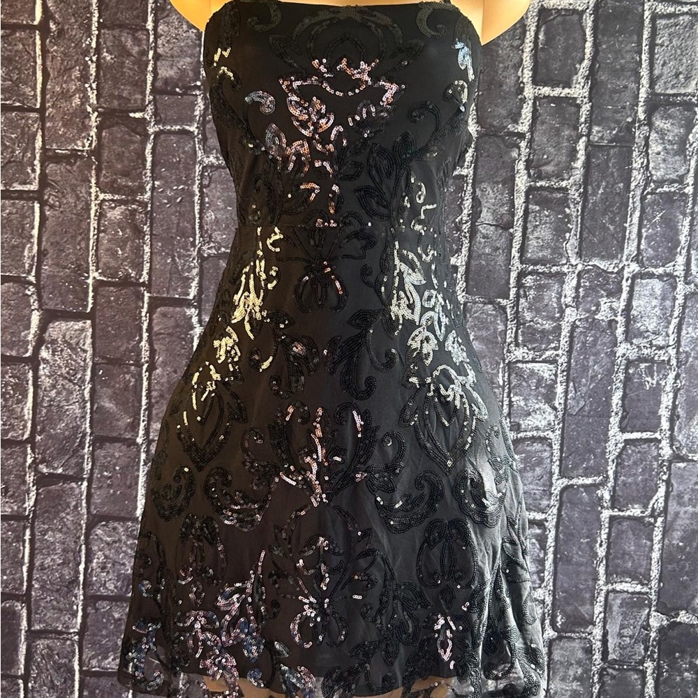 Elegant Black Sequin Dress